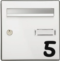 Numéro pour boîte aux lettres plexiglas en relief