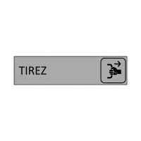 Plaque de porte TIREZ en gravoply - 16x4cm