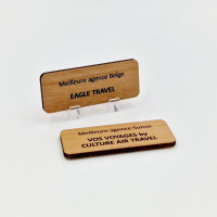Etiquette en bois gravée / étiquette trophée