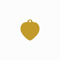 Médaillon pour animal - Coeur Or Médaillon pour animal - Coeur Or