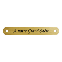 Inter funéraire standard - modèle arrondi - coloris or brossé Inter funéraire standard - modèle arrondi - coloris or brossé