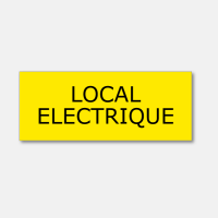 Plaque LOCAL ELECTRIQUE - PVC gravé - Format 15x6cm