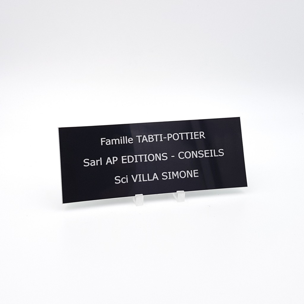 Plaque Boite Aux Lettres Aluminium Noir 70x15mm