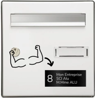 Plaque boite aux lettres en Aluminium - grand format Plaque boite aux lettres en Aluminium - grand format