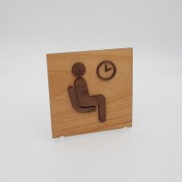 Pictogrammes en bois - Salle d'attente - Wood'Sign