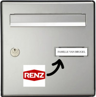 Etiquette boite aux lettres Renz Etiquette boite aux lettres Renz