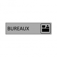 Plaque de porte BUREAUX en gravoply - 16x4cm