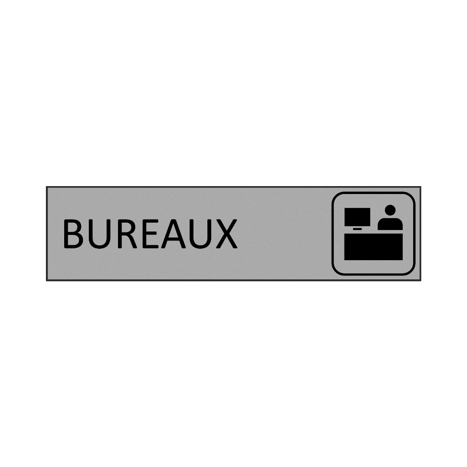 Plaque de porte BUREAUX en gravoply - 16x4cm Plaque de porte BUREAUX en gravoply - 16x4cm