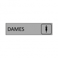 Plaque de porte DAMES en gravoply - 16x4cm