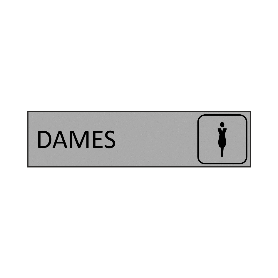 Plaque de porte DAMES en gravoply - 16x4cm