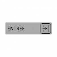 Plaque de porte ENTREE en gravoply - 16x4cm