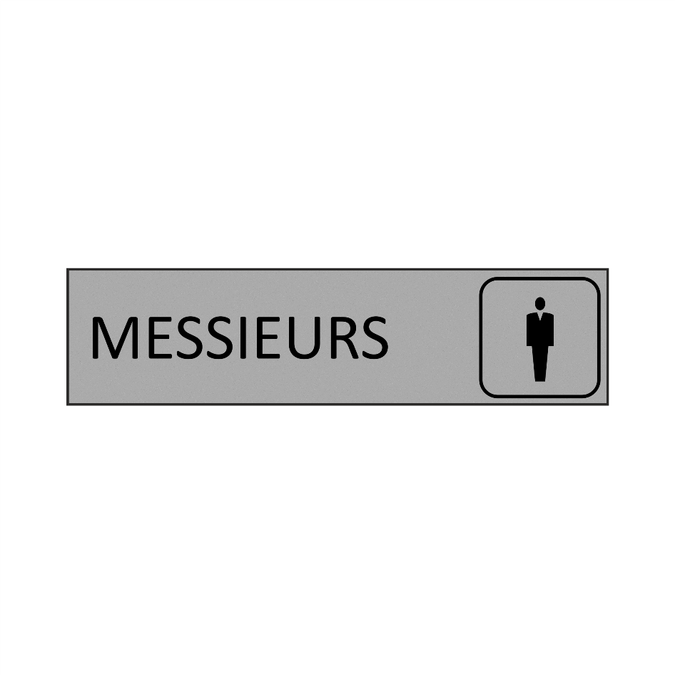 Plaque de porte MESSIEURS en gravoply - 16x4cm Plaque de porte MESSIEURS en gravoply - 16x4cm