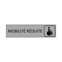 Plaque de porte MOBILITE REDUITE (PMR) en gravoply - 16x4cm