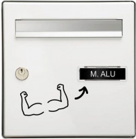 Plaque boite aux lettres en aluminium sur-mesure Plaque boite aux lettres en aluminium sur-mesure