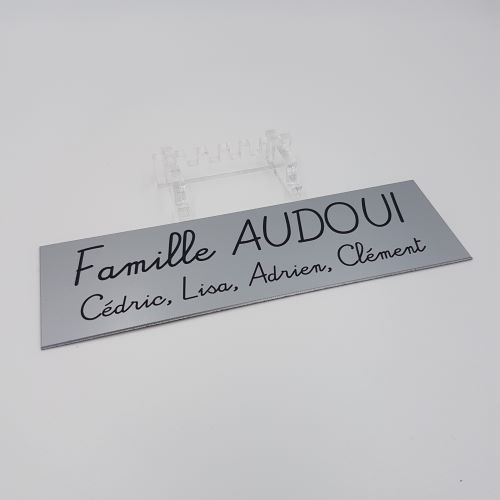 Plaque boite aux lettres à personnaliser en aluminium avec votre nom et  numéro chats - Plaques adresse/Plaques numero carrées - creosoleil