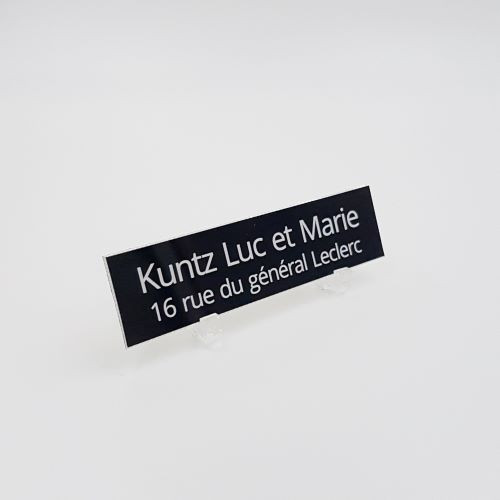 Plaque Boite Aux Lettres Aluminium Noir 70x15mm