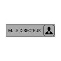 Plaque de porte M. LE DIRECTEUR en gravoply - 16x4cm