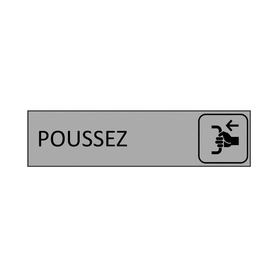 Plaque de porte POUSSEZ en gravoply - 16x4cm