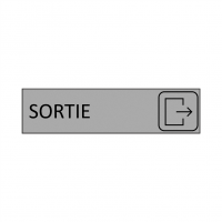 Plaque de porte SORTIE en gravoply - 16x4cm