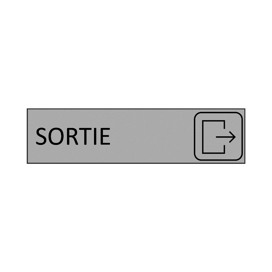 Plaque de porte SORTIE en gravoply - 16x4cm