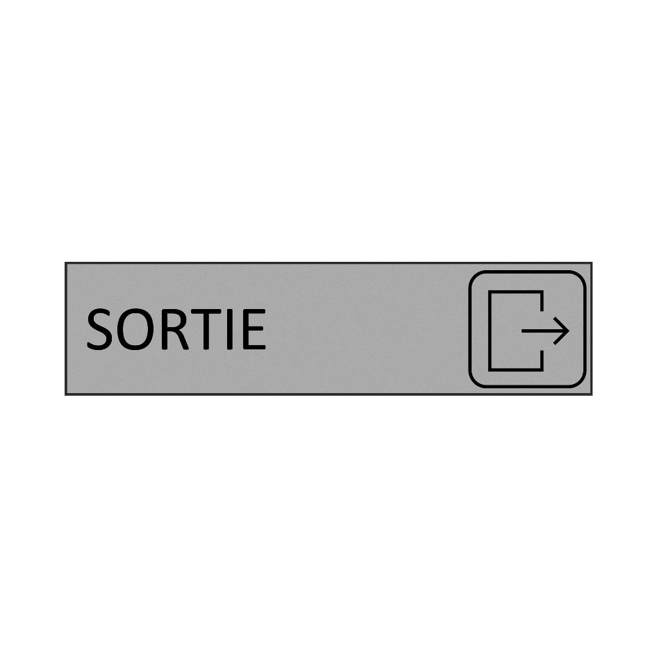 Plaque de porte SORTIE en gravoply - 16x4cm Plaque de porte SORTIE en gravoply - 16x4cm