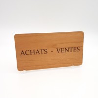 Plaque gravée en bois Plaque gravée en bois