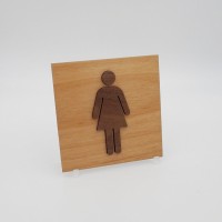 Pictogrammes en bois - Femme - Wood'Sign
