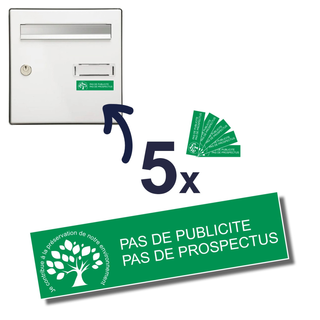 Lot de 5 Stop Pub Environnement
