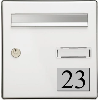 Numéro de boîte aux lettres - grand format Numéro de boîte aux lettres - grand format