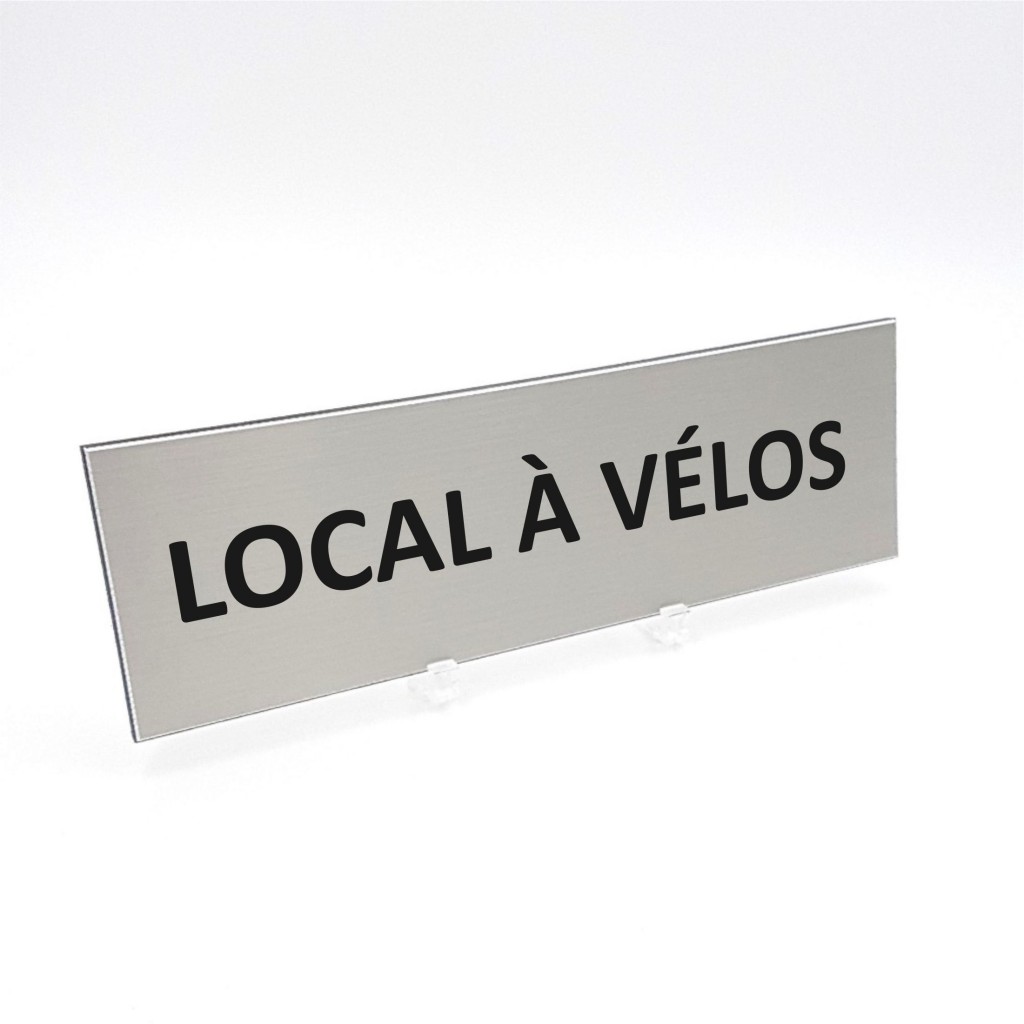 Plaque de porte alu Local à Vélos Plaque de porte alu Local à Vélos