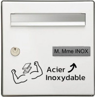 Plaque boite aux lettres en acier inoxydable (inox)