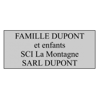 Plaque boite aux lettres - Grand Format Plaque boite aux lettres - Grand Format
