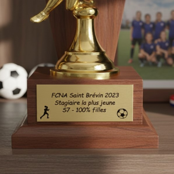 Plaque de trophée en aluminium sur mesure