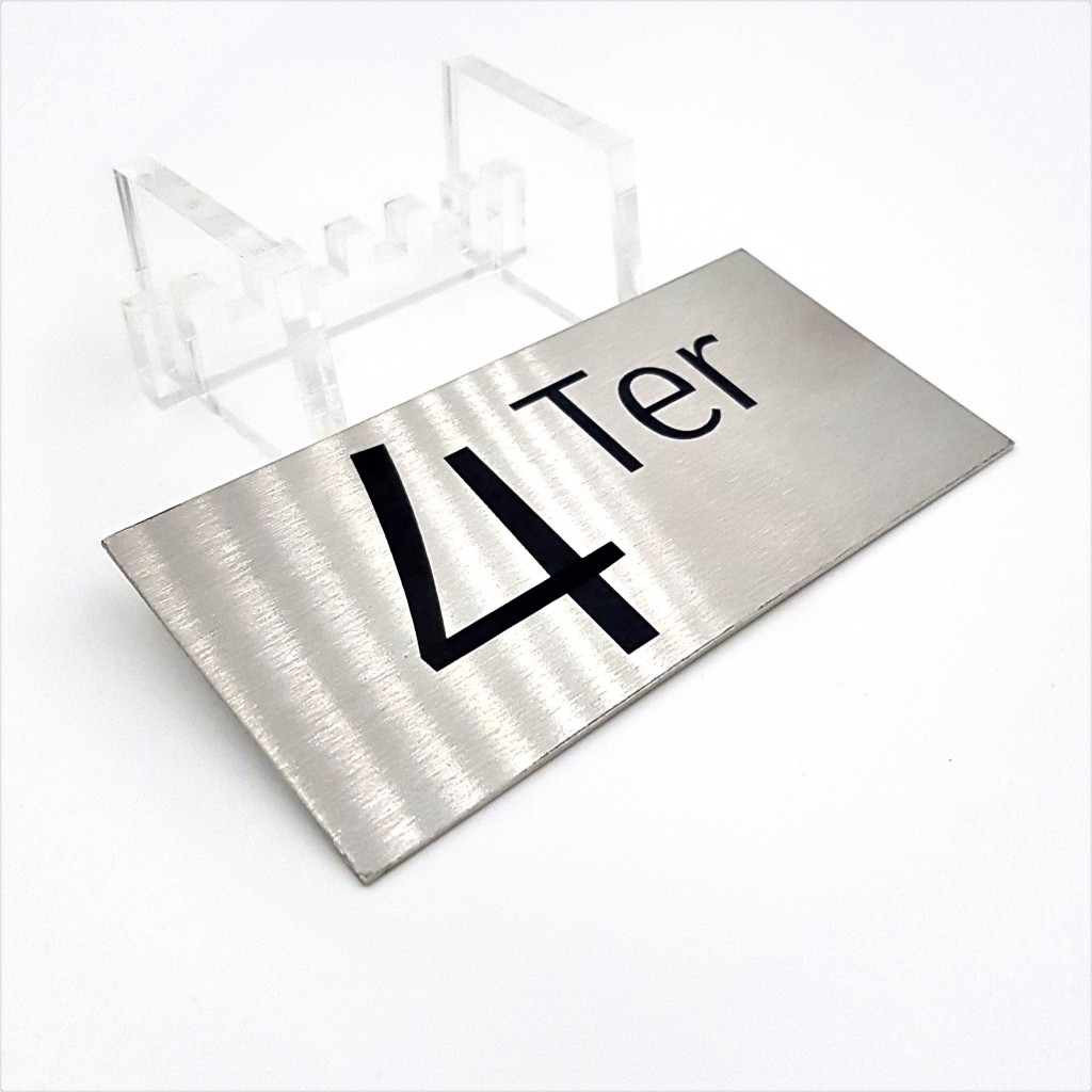 Plaque boite aux lettres en acier inoxydable (inox)