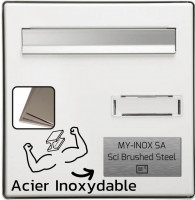 Plaque boite aux lettres en acier inoxydable (inox)