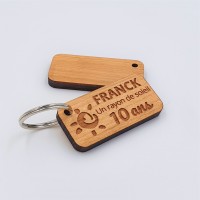 Porte clefs en bois sur-mesure Porte clefs en bois sur-mesure