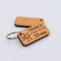 Porte clefs en bois sur-mesure