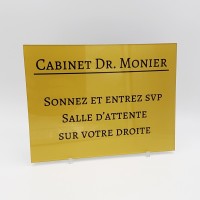 Plaque professionnelle gravée