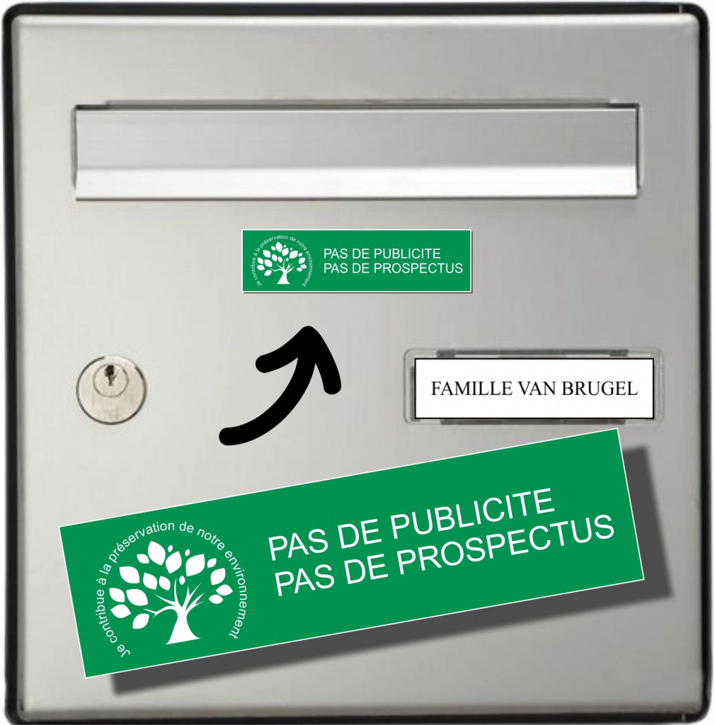 Étiquette STOP PUB pour boîte aux lettres