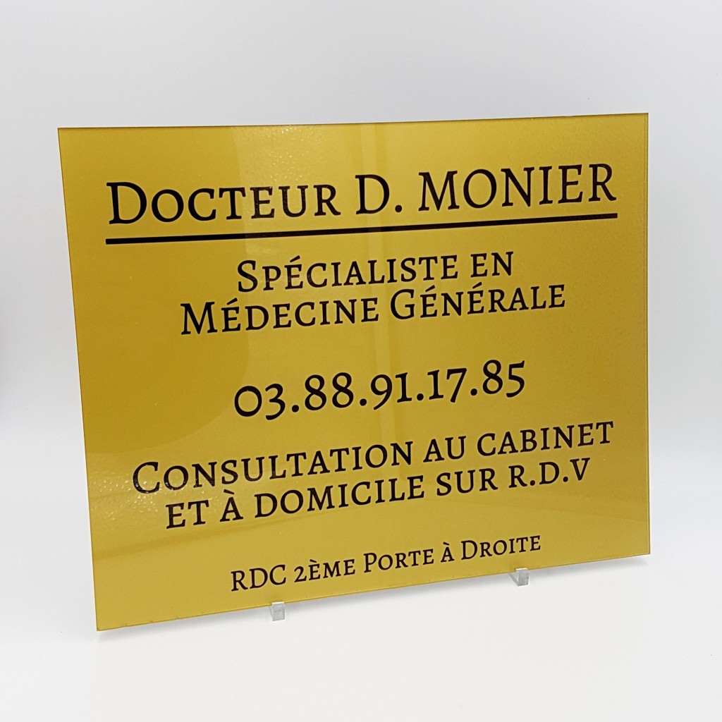 Plaque Professionnelle PVC - Plaque Gravée À Personnaliser