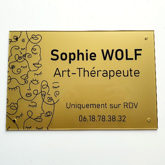 plaque professionnelle plexiglas