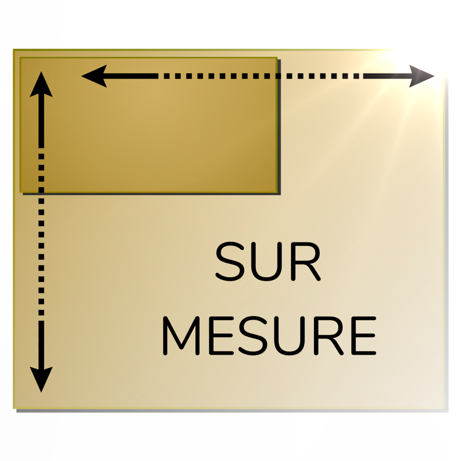 Plaque en plexiglas peint avec caractères gravés