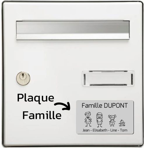 Plaque boite aux lettres adhésive PVC