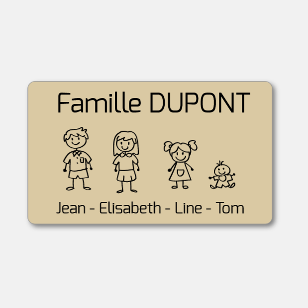 Plaque maison boite aux lettres famille, à partir de 5€