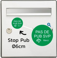 Plaque Stop Pub XL - Réduisons nos déchets