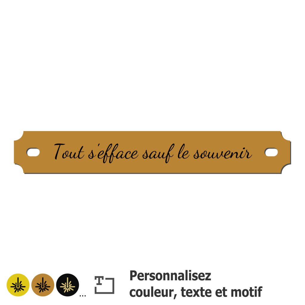 Inter funéraire standard à personnaliser - 1 à 2 lignes Inter funéraire standard à personnaliser - 1 à 2 lignes