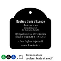 PLAQUE FUNÉRAIRE RONDE 20 cm X 20 cm A PERSONNALISER