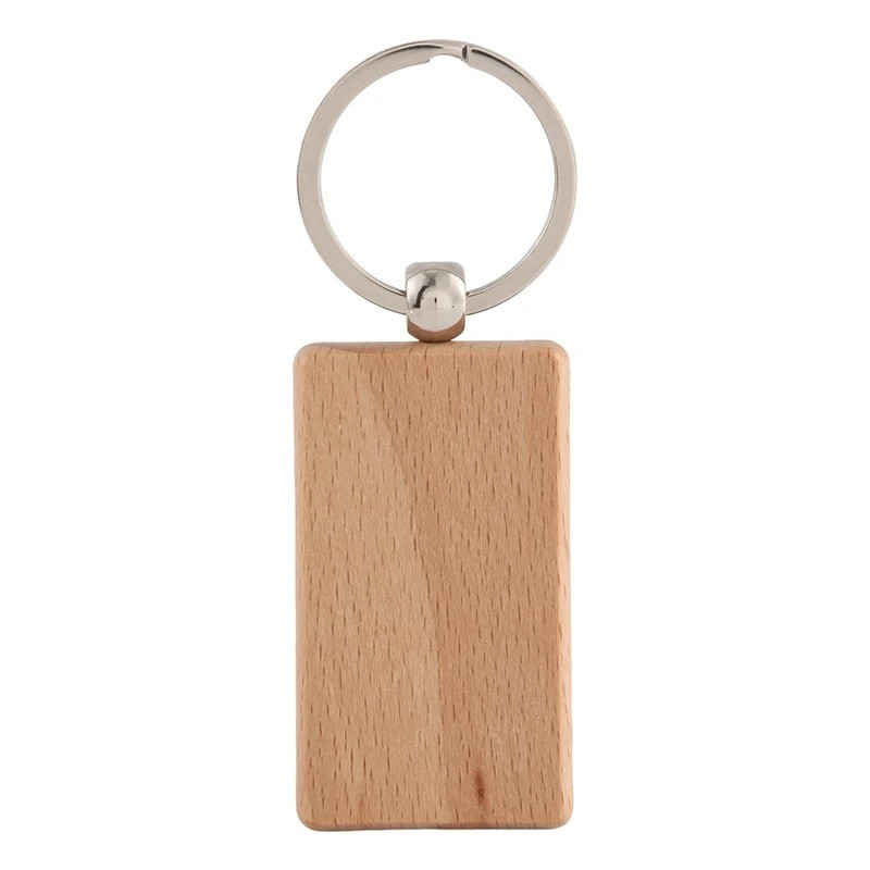 Porte clé bois de hêtre rectangle Porte clé bois de hêtre rectangle