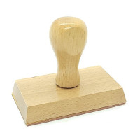 Tampon 50x50mm sur monture bois Tampon 50x50mm sur monture bois