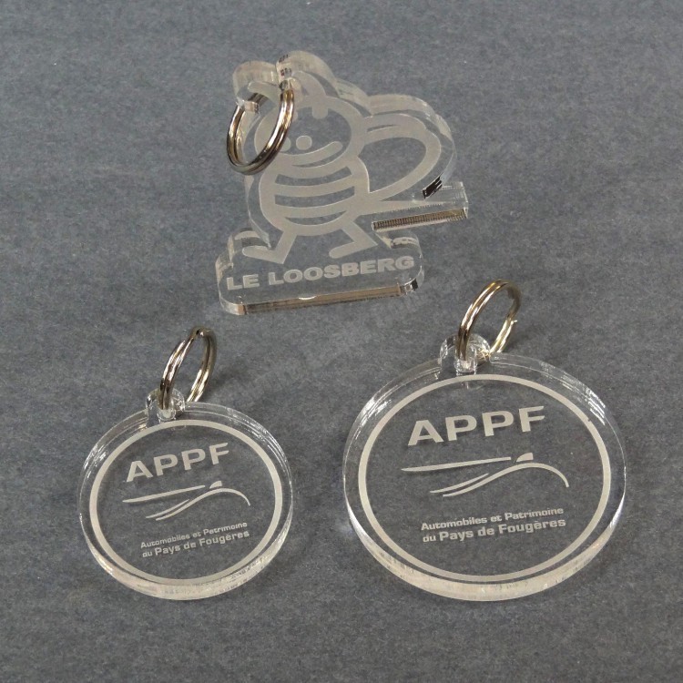 Porte-clefs en plexiglas Porte-clefs en plexiglas
